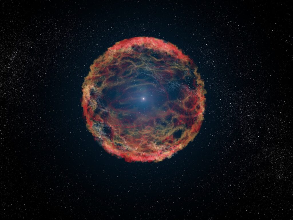 This is an artist's impression of supernova.